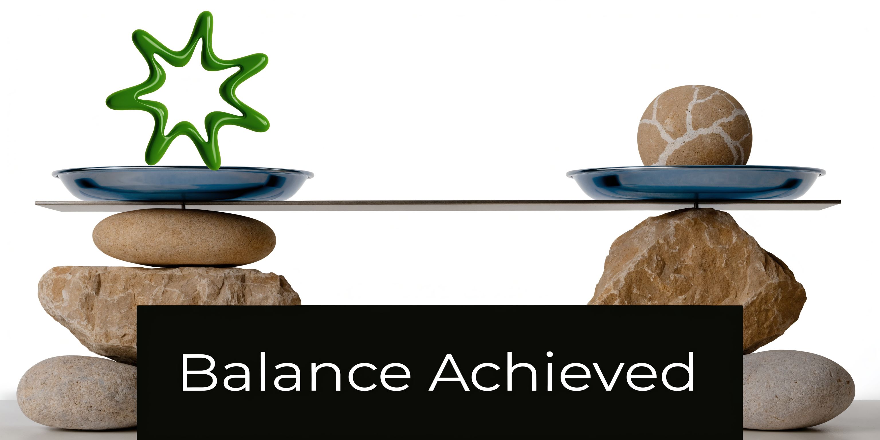 A conceptual image showing a balanced scale with abstract objects representing stability and harmony in business operations.